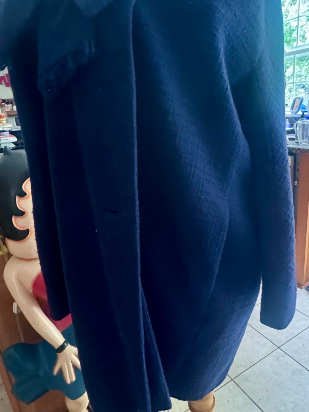 kate spade Navy Textured Trench Coat